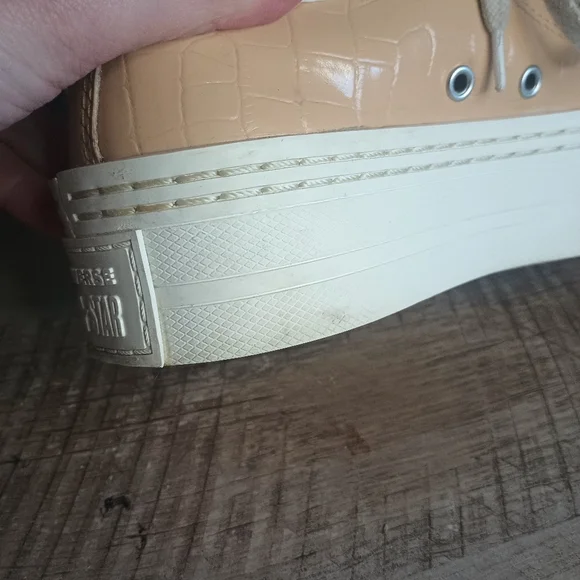 Converse All Star Womens Platform High Top Sneakers 6.5 Croc Chunky Punk Y2K - Picture 8 of 16